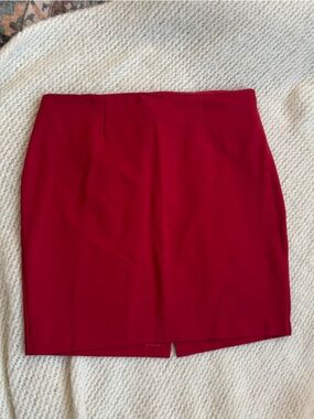 Dalia Collection Red Mini Pencil Skirt